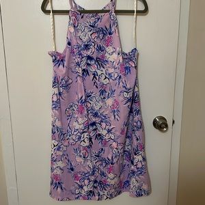 Lilly Pulitzer Tie Neck Floral Dress, L